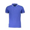 Cavalli Class Blue Cotton Men Polo Shirt In Blue