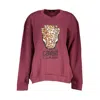 Cavalli Class Purple Cotton Sweater