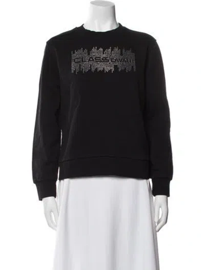 Pre-owned Cavalli Class Crew Neck Sweater In Black