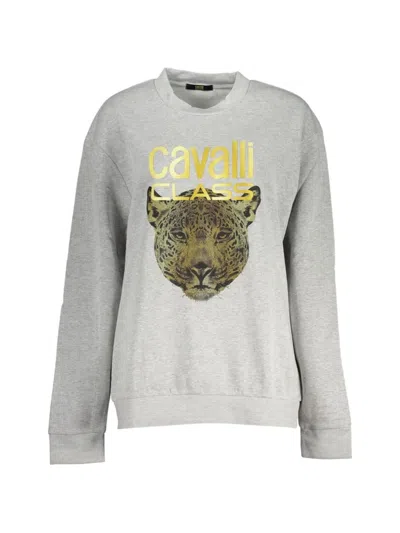 Cavalli Class Crew-neck Sweatshirt In Gray