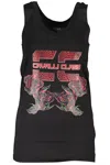 Cavalli Class Woman Top Black Size L Cotton