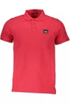 Cavalli Class Red Cotton Polo Shirt In Pink