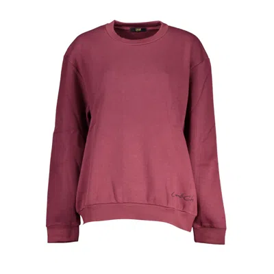 Cavalli Class Elegant Fleece Crew Neck Women's Sweatshirt In Pink