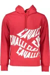 CAVALLI CLASS ELEGANT HOODED SWEATSHIRT WITH LOGO MEN'S PRINT