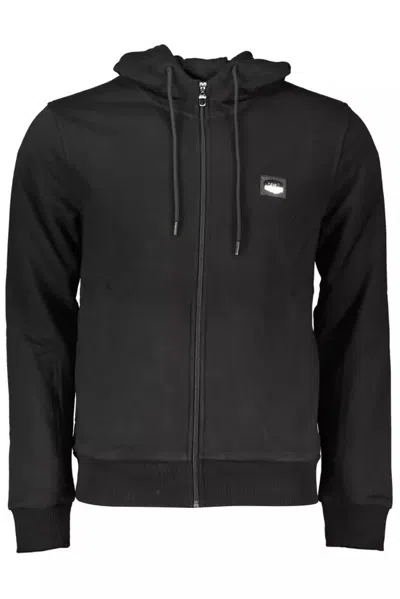 Cavalli Class Elegant Hooded Zip Men's Sweatshirt In Black