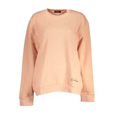 Cavalli Class Elegant Long-sleeved Fleece Women's Sweatshirt In Pink