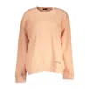 Cavalli Class Elegant Long-sleeved Pink Fleece Sweatshirt In Brown