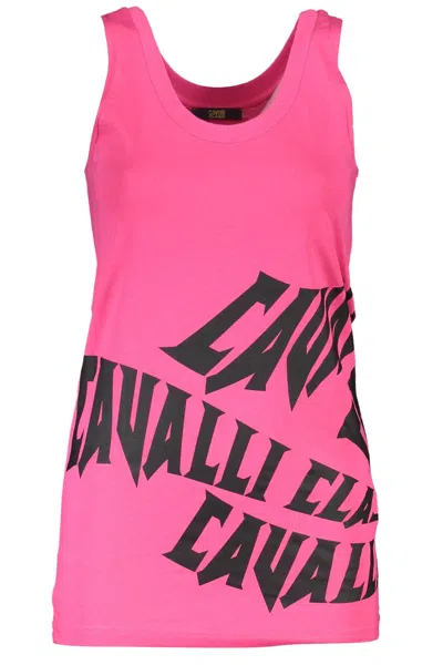 CAVALLI CLASS CAVALLI CLASS PINK COTTON WOMEN WOMEN'S TOP