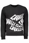 Cavalli Class Black Cotton Men Sweater In Black