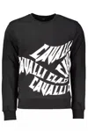 Cavalli Class Black Cotton Men Sweater In Black