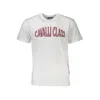 Cavalli Class Elegant White Print Tee With Classic Logo In White