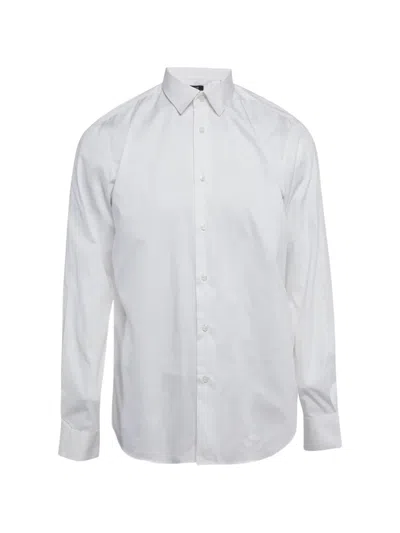 Pre-owned Cavalli Class Embroidered Logo Long-sleeve Shirt In White