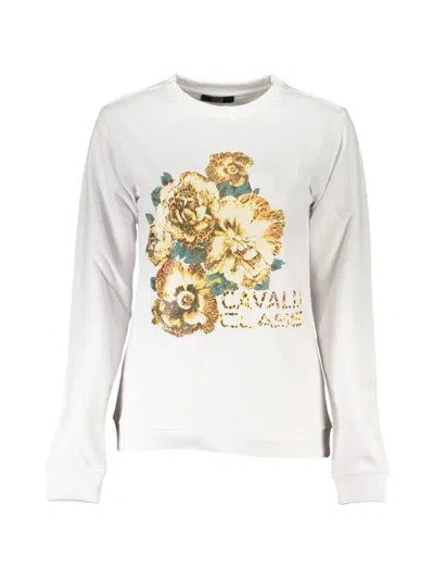 Cavalli Class Floral-print Sweater In White