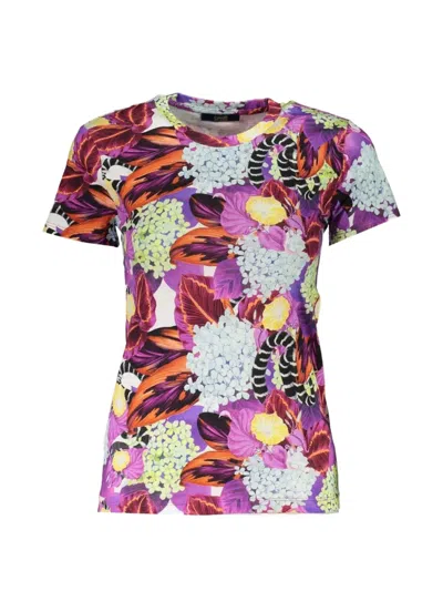 Cavalli Class Floral-print T-shirt In Purple