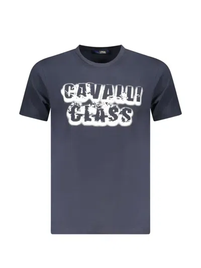Cavalli Class Graffiti-style Logo-print T-shirt In Blue