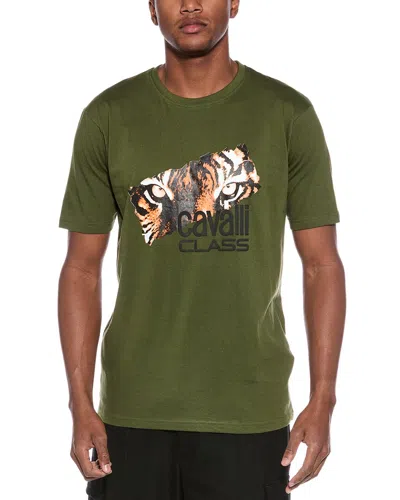Cavalli Class Graphic T-shirt In Green