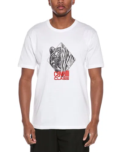 Cavalli Class Graphic T-shirt In White
