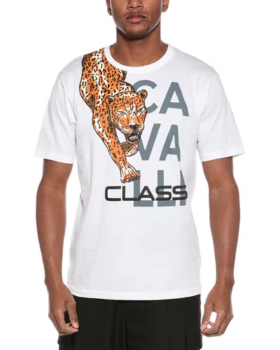 Cavalli Class Graphic T-shirt In White