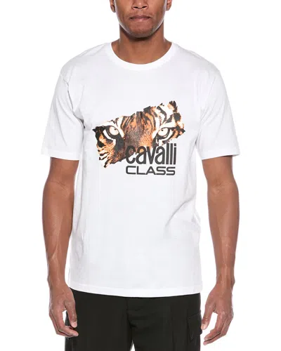 Cavalli Class Graphic T-shirt In White