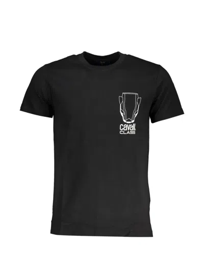Cavalli Class Graphic-print Cotton T-shirt In Black