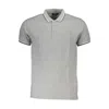 Cavalli Class Brown Cotton Men Polo Shirt In Gray
