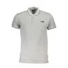 Cavalli Class Brown Cotton Men Polo Shirt In Gray