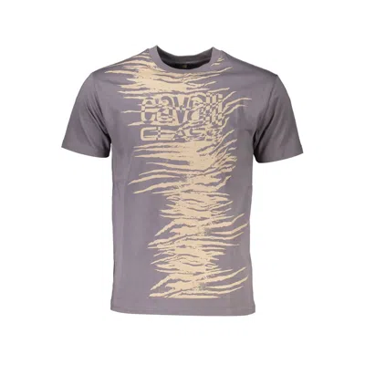 Cavalli Class Gray Cotton T-shirt In Purple