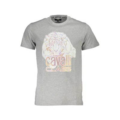 Cavalli Class Iridescent Tiger-print T-shirt In Gray