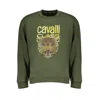 Cavalli Class Green Cotton Men Men's Sweater In Green