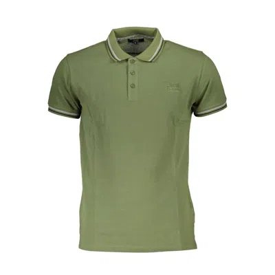 Cavalli Class Green Cotton Men Polo Shirt