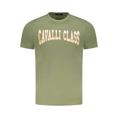 Cavalli Class Green Cotton Men T-shirt