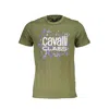 Cavalli Class Green Cotton Men T-shirt