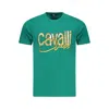 Cavalli Class Green Cotton Men T-shirt In Green