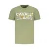 Cavalli Class Green Cotton Men T-shirt In Green