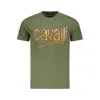 Cavalli Class Green Cotton Men T-shirt In Green