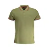 Cavalli Class Green Cotton Polo Shirt In Green