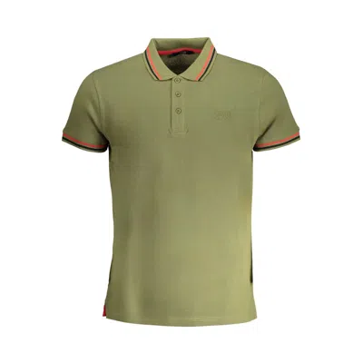 Cavalli Class Green Cotton Polo T-shirt