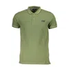 Cavalli Class Green Cotton Men Polo Shirt