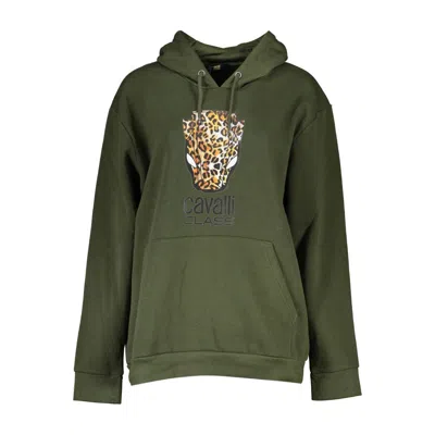 Cavalli Class Leopard-print Hoodie In Green