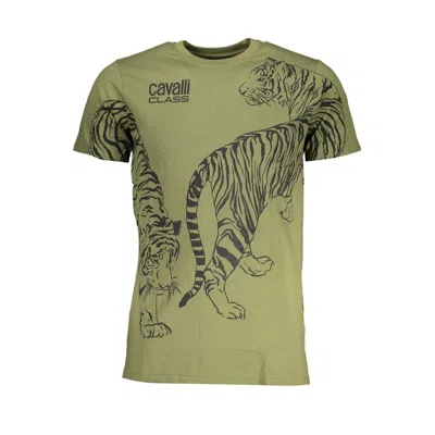 Cavalli Class Green Cotton T-shirt