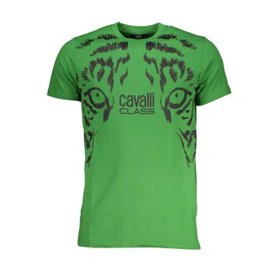Cavalli Class Green Cotton T-shirt