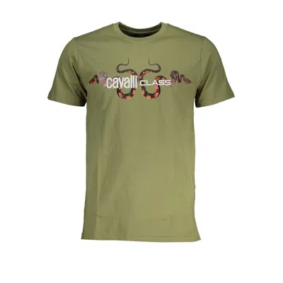 Cavalli Class Green Cotton T-shirt