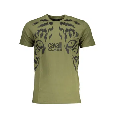 Cavalli Class Green Cotton T-shirt