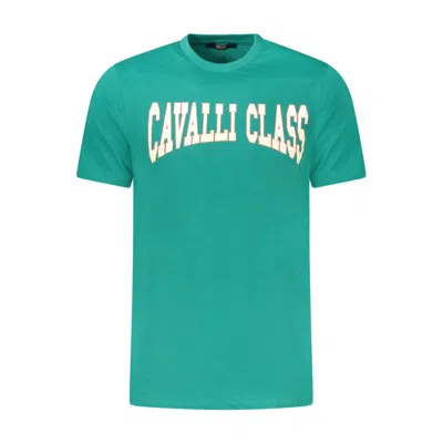 Cavalli Class Green Cotton T-shirt
