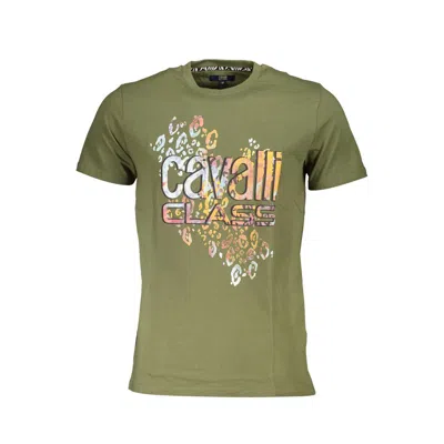 Cavalli Class Green Cotton T-shirt