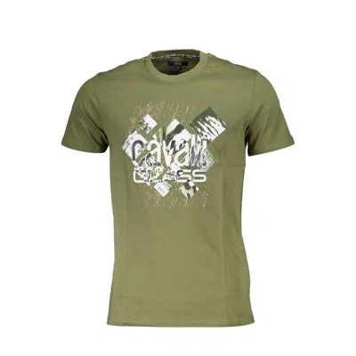 Cavalli Class Green Cotton T-shirt