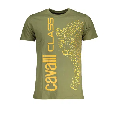 Cavalli Class Green Cotton T-shirt