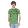 Cavalli Class Green Cotton Men T-shirt In Green