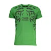 Cavalli Class Green Cotton Men T-shirt
