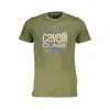 Cavalli Class Green Cotton Men T-shirt